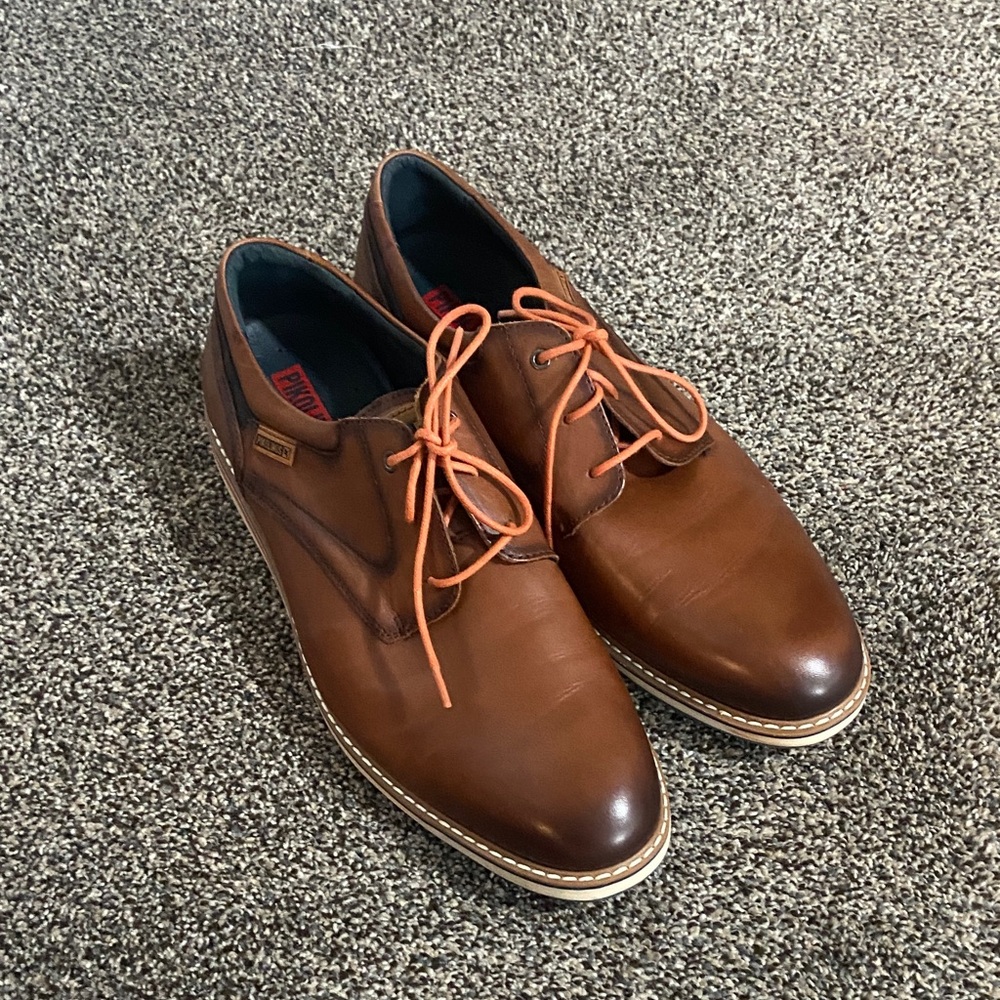 PIKOLINOS Brown Leather Oxfords
